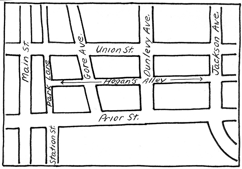Drawing of Hogan's Alley