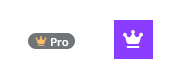 Pro and Crown icons Pro and Crown icons
