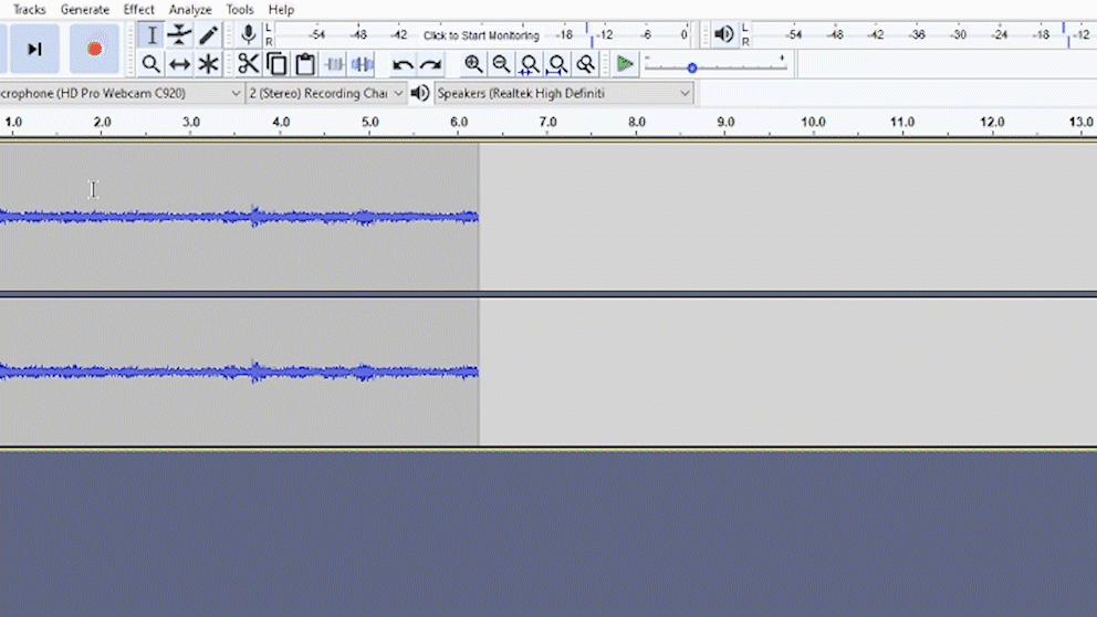 Amplify effect in Audacity