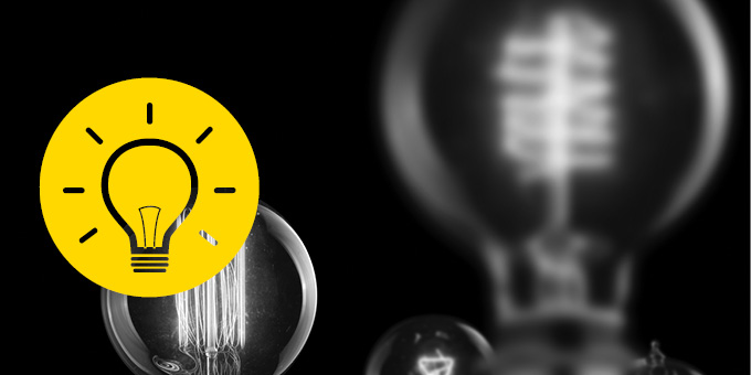 Learn with your VPL card Black and white photo of some old-timey lightbulbs