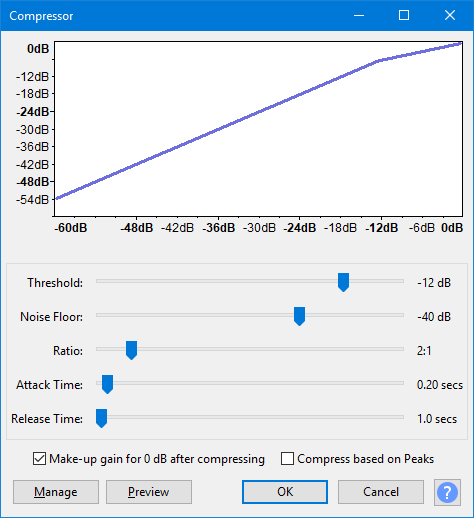 Compressor Effect in Audacity