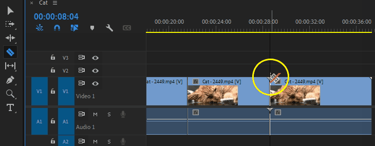Deleting a clip in Adobe Premiere Pro Deleting a clip in Adobe Premiere Pro