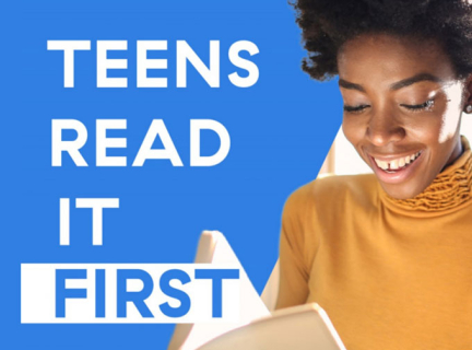 Teen reading a book